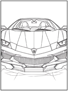 52 Cars Coloring Pages (Free Book With Cover)