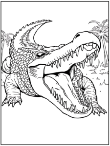 37 Crocodile Coloring Pages