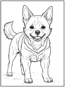 50 Dog Coloring Pages (Free Book With Cover)