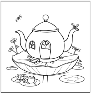 25 Fantasy Coloring Pages with Cover Page