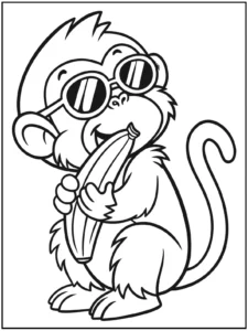 Monkey Coloring Pages
