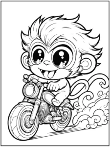 Monkey Coloring Pages